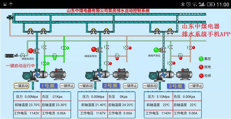 煤礦泵房排水集控手機(jī)APP,礦用泵房排水手機(jī)APP